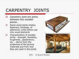 CARPENTRY JOINTS