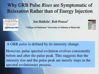 Why GRB Pulse Rises are Symptomatic of Relaxation Rather than of Energy Injection