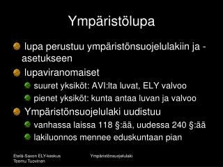 Ympäristölupa