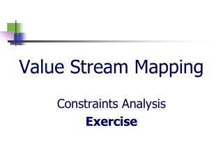 Value Stream Mapping