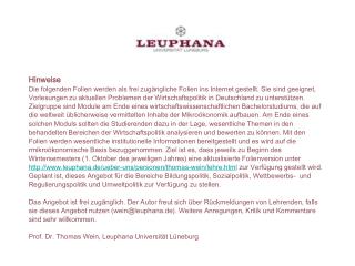 Sozialpolitik - Alterssicherung WS 14/15 Prof. Dr. Thomas Wein)