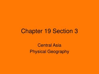 Chapter 19 Section 3