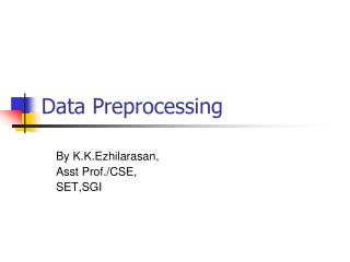 Data Preprocessing