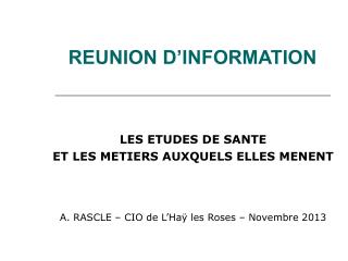 REUNION D’INFORMATION