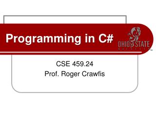 Programming in C#