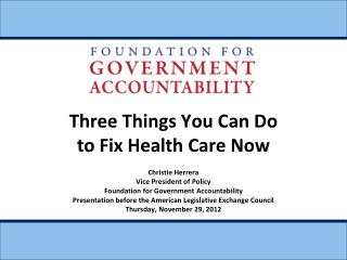 Three Things You Can Do to Fix Health Care Now
