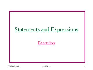 Statements and Expressions