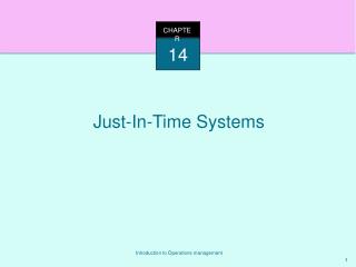 Just-In-Time Systems