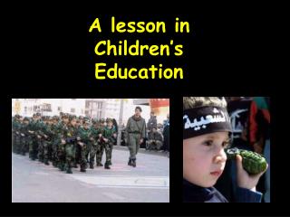 A lesson in Children’s Education