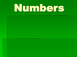 Numbers