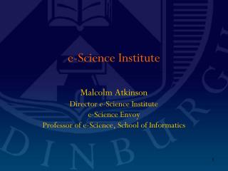 e-Science Institute