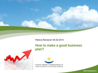 How to make a good business plan?