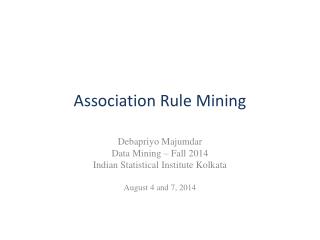 Association Rule Mining