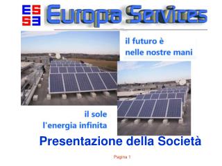 Presentazione della Società