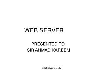 WEB SERVER