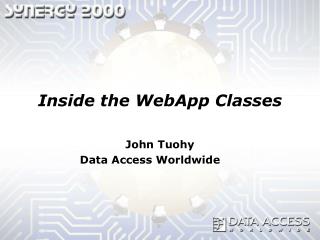 Inside the WebApp Classes