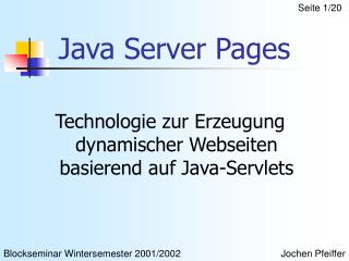 Java Server Pages