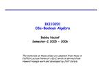 IKI10201 03a-Boolean Algebra