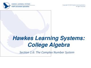 Hawkes Learning Systems: College Algebra