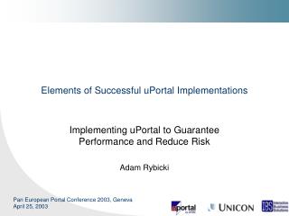 Elements of Successful uPortal Implementations