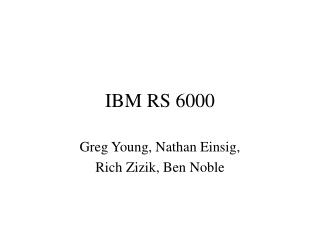 IBM RS 6000