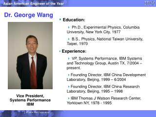 Dr. George Wang
