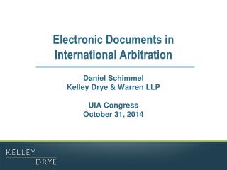 Electronic Documents in International Arbitration