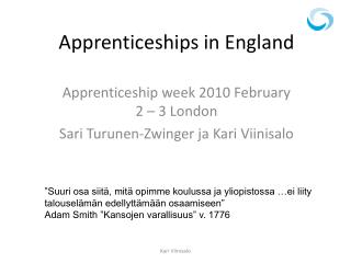 Apprenticeships in England