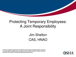 Protecting Temporary Employees: A Joint Responsibility