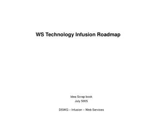 WS Technology Infusion Roadmap