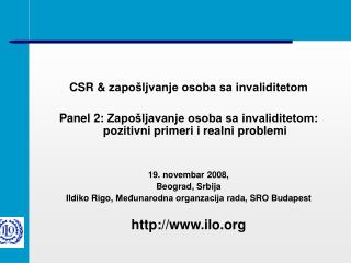 CSR &amp; zapošljvanje osoba sa invaliditetom