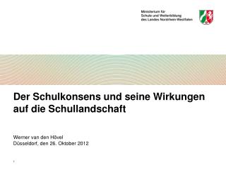 Der Schulkonsens und seine Wirkungen auf die Schullandschaft