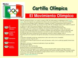 El Movimiento Olímpico