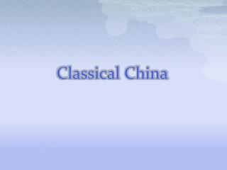 Classical China