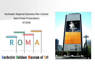 Rochester Regional Business Plan Contest Semi-Finals Presentation 4/19/06