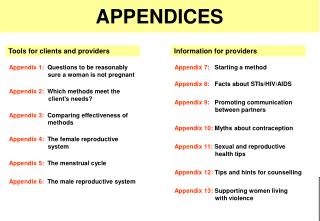 APPENDICES