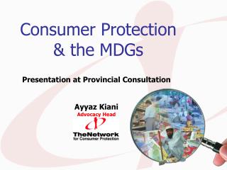 Consumer Protection &amp; the MDGs