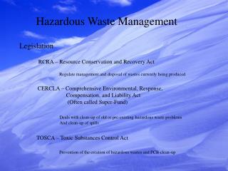 Hazardous Waste Management