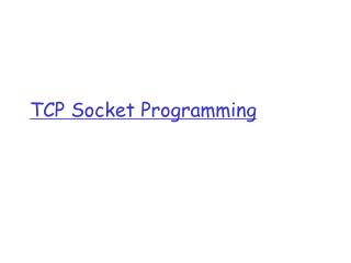 TCP Socket Programming