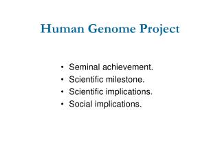 Human Genome Project