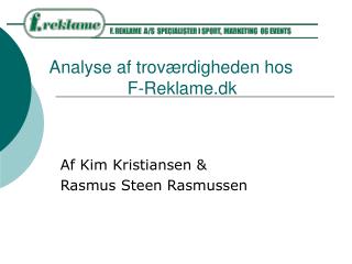 Analyse af troværdigheden hos F-Reklame.dk