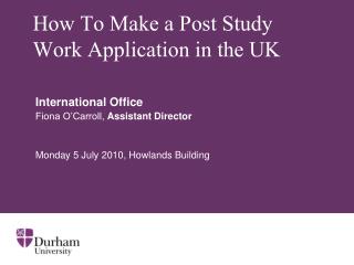 How To Make a Post Study Work Application in the UK