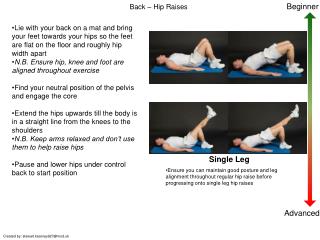 Back – Hip Raises