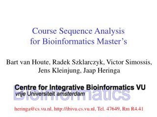 Course Sequence Analysis for Bioinformatics Master’s