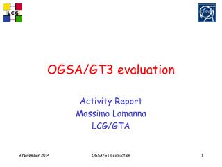 OGSA/GT3 evaluation