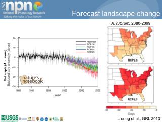Forecast landscape change