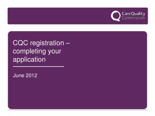 CQC registration – completing your application