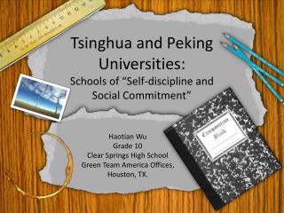 Tsinghua and Peking Universities: Schools of “Self-discipline and Social Commitment”