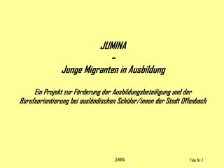 JUMINA – Junge Migranten in Ausbildung