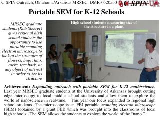 C-SPIN Outreach, Oklahoma/Arkansas MRSEC, DMR-0520550